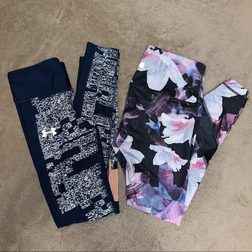 Under Armour Heat Gear and Velocity 7/8 Leggings Size Small Bundle